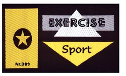 Nažehľovacie etikety veľké - exercise sport